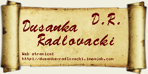 Dušanka Radlovački vizit kartica